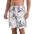 thumbnail image 2 of Naloa Rabbit And Butterfly Men's Beach Shorts, Surfing shorts, Swim trunks, Quick Dry Swim Trunks for Surfing Beach Fun - XX-Large, 2 of 9