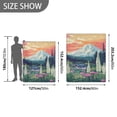 thumbnail image 6 of Yayeee Throw Blanket for Couch Soft Warm 50" x 60" Sofa Chair Bed Decoration, Floral Mountain, 6 of 7