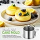 thumbnail image 2 of 1 juego de moldes redondos de acero inoxidable para hornear mousse, pasteles, postres, repostería casera, postres pequeños y fiestas., 2 of 5