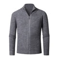thumbnail image 4 of JTieacloth Mens Winter Cardigan Sweater Mens Autumn And Winter Fashion Casual Sweater Coat With Padded Sweater Knitted Cardigan Tops(Gray), 4 of 4
