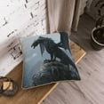 thumbnail image 5 of KLL Valley Gray Dragon Decorative Throw Pillow Covers Velvet Soft for Couch Sofa Bedroom Living Room Outdoor (No pillow core)- 20"x20", 5 of 5
