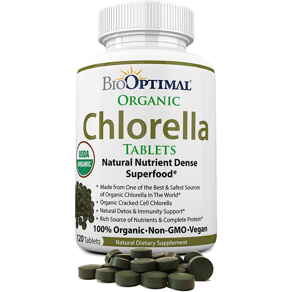 BioOptimal Organic Chlorella, Organic Chlorella Tablets, NonGMO, No