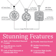 thumbnail image 2 of Cate & Chloe Pack of 3 - Blake, Ivy & Alessandra 18k White Gold Plated Necklaces with Simulated Diamonds for Women, 2 of 11