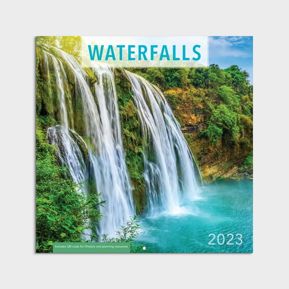 2023-12 Month Calendar-Waterfalls 12x12 Hanging Wall Calendar by DaySpring