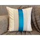 thumbnail image 1 of Fundas de almohada decorativas azules de 50 x 50 cm (20 x 20 pulgadas), cojines de patchwork de terciopelo y lino para sofá, diseño moderno de rayas - Banda de terciopelo turquesa, 1 of 8