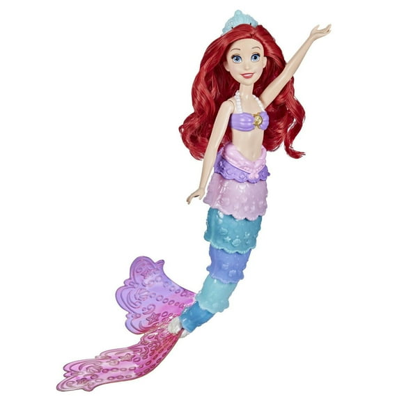 Disney Princess Rainbow Reveal Ariel, Color Change Doll, Water Toy Inspired by the Disney’s The Little Mermaid, For Girls 3 and Up