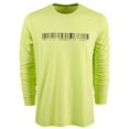 thumbnail image 1 of Ideology - Camiseta con gráfico de código de barras para hombre, color amarillo, pequeña, 1 of 1
