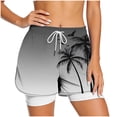 thumbnail image 2 of VBVC Women's Drawstring 2-in-1 Athletic Shorts , High Waisted Running Shorts For Women,Ladies' Double Layer Active Shorts with Pockets,Black,S-2XL, 2 of 7