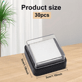 thumbnail image 2 of 30PCS Empty Blank Ink Pad No Ink Mini Thumbprint Sponge Ink Stamp Pad Black Quick Drying Foam Uninked Pads, 2 of 7