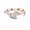 Rose Gold, variant on Sparkling Round Brilliant Cut Moissanite Diamond Ring for Women, Prong Setting 18K Gold Plated Silver Engagement promise Ring for Her