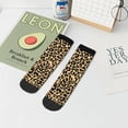 thumbnail image 7 of Fuzoiu Leopard Print Print Adult Socks, Crew Moisture-wicking Socks, Unisex Cushion Crew Socks,Casual Sports Ankle Socks, 7 of 7