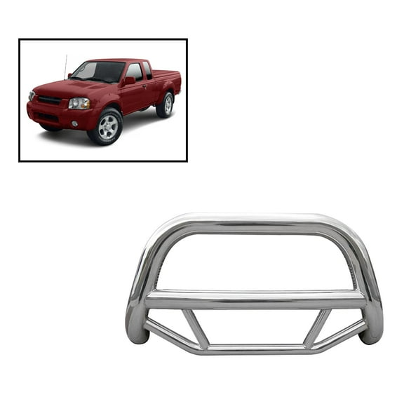 Black Horse Max Bull Bar No Skid Plate Stainless Steel Compatible with 1998-2004 Nissan Frontier|2000-2004 Nissan Xterra-MBS-NIB1401