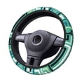 thumbnail image 5 of YFYANG Universal Elastic Green Abstract Watercolor Geometric Car Steering Wheel Cover, Non-Slip Sweat Absorbent, 5 of 8