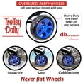 thumbnail image 5 of Trolley Dolly Blue Foldable Shopping cart for Groceries with Wheels and Removable Bag and Rolling Personal Handtruck Standard, 5 of 6
