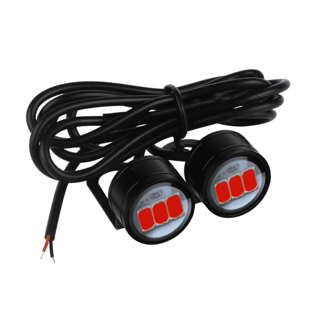 "2 Ojos De Águila Estrobo Foco Led Para Moto Carro Niebla 23m Malubero, Roja "