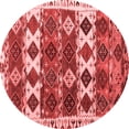 thumbnail image 1 of Ahgly Company Machine Washable Indoor Round Oriental Red Modern Area Rugs, 4' Round, 1 of 4