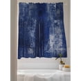 thumbnail image 3 of Sheer Curtains 72 Inches Long 2 Panels Set for Bedroom, Navy Blue Semi Sheer Curtains for Windows, Retro Oil Painting Modern Abstract Art Aesthetics Voile Window Treatments Rod Pocket Curtain, 3 of 7
