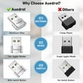 thumbnail image 4 of Mouse Jiggler AUEDROT Metal USB Mouse Mouse Mouse, plateado, 2 unidades, 4 of 7