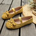thumbnail image 4 of SuTry Women's Round Toe Flats Bow Detail Polka Dot Elastic Strap Lightweight Comfortable Casual Walking Shoes(37), 4 of 9