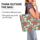 thumbnail image 2 of Balery Rose Flowers Bolsa Tote Estilo Estético con Cremalleras, Bolsa de Hombro, Bolsa de Compras Grande y Plegable, 2 of 8