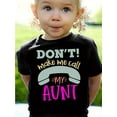 thumbnail image 1 of Camiseta divertida para niña "No me hagas llamar a mi tía" de GOURD DOLL - Negra con letras coloridas, corte informal, algodón transpirable, lavable a máquina para verano, ropa divertida para niñas |, 1 of 6
