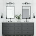 thumbnail image 2 of Prominence Home Fairendale 3-Light Matte Black Bathroom Vanity Light with Frosted Glass Shade, 2 of 7