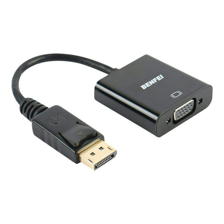 DisplayPort to Benfei Gold-Plated DP to VGA Adapter (Male to Female) for Lenovo, Dell, HP, ASUS - Walmart.com
