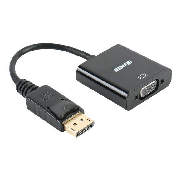 Benfei - Adapter - DisplayPort (M) to HD-15 (VGA) (F) - 1080p support - black