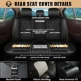 thumbnail image 3 of JIAMAOXIN Full Set Car Seat Covers, 5 Seats Fuax Leather Seat Covers for Volkswagen Passat 1999-2022 (5 Seats Full Set, Black), 3 of 5