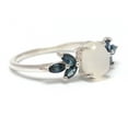 thumbnail image 2 of Elegant White Moonstone Ring - Oval Moonstone With Londan Blue Topaz Ring - Anniversary Gift - 925 Sterling Silver Ring, 2 of 6