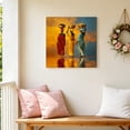 thumbnail image 4 of Canvas Wall Art Three Black Women Canvas Art Print African Tribal Boho Red Yellow Green Pictures Wall Decor for Living Room Bedroom Artwork Decorations Stretched Framed Ready to Hang 10"x10", 4 of 9