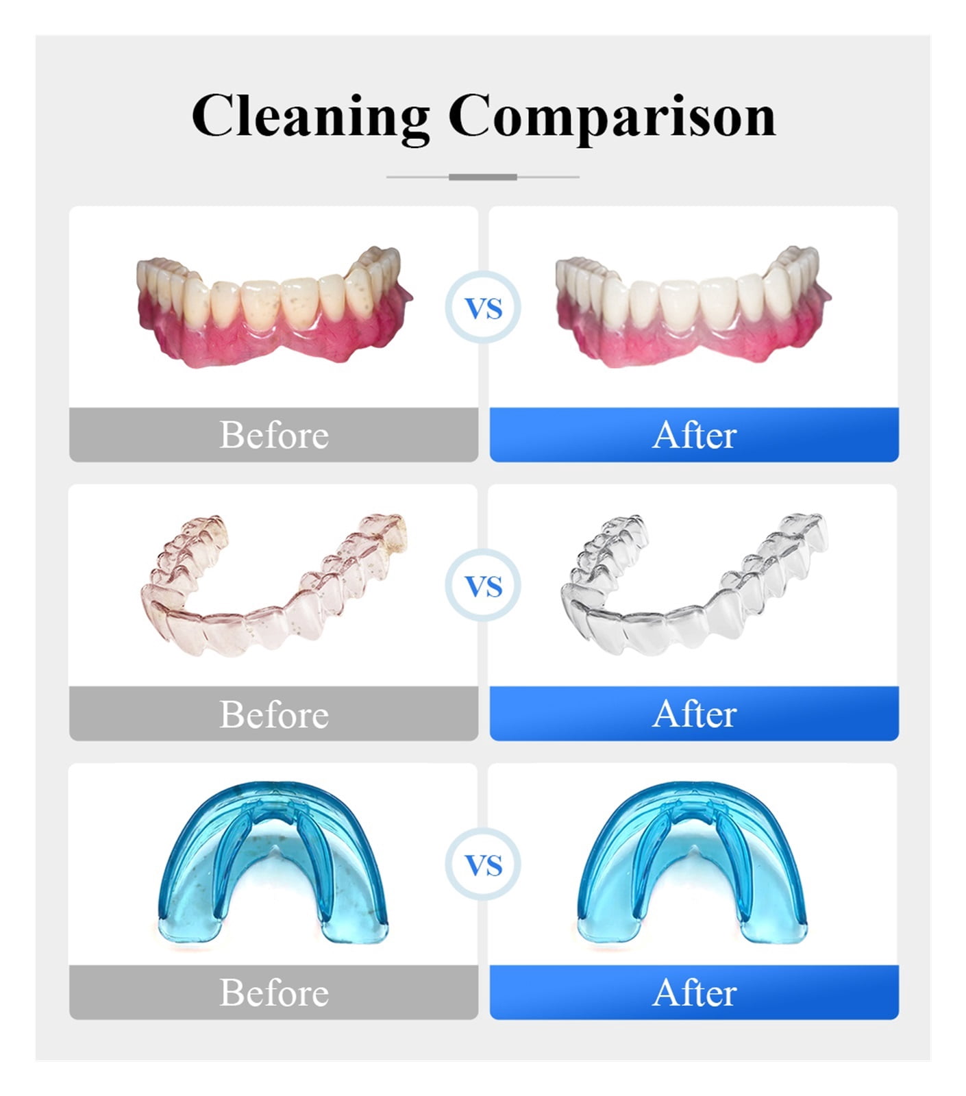 Household Ultrasonic Retainer Cleaner for Denture Jewelry Braces Cleaning with UV Light