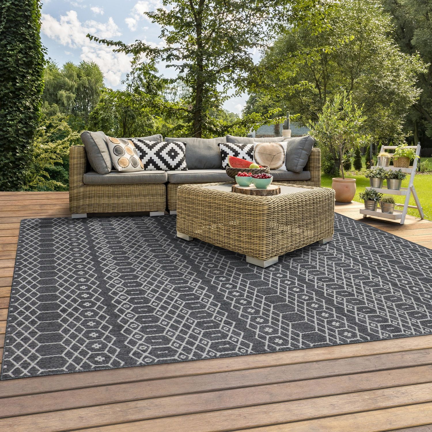 Tapis d'intérieur-extérieur Murdock de 7 pi 9 po x 9 pi 6 po