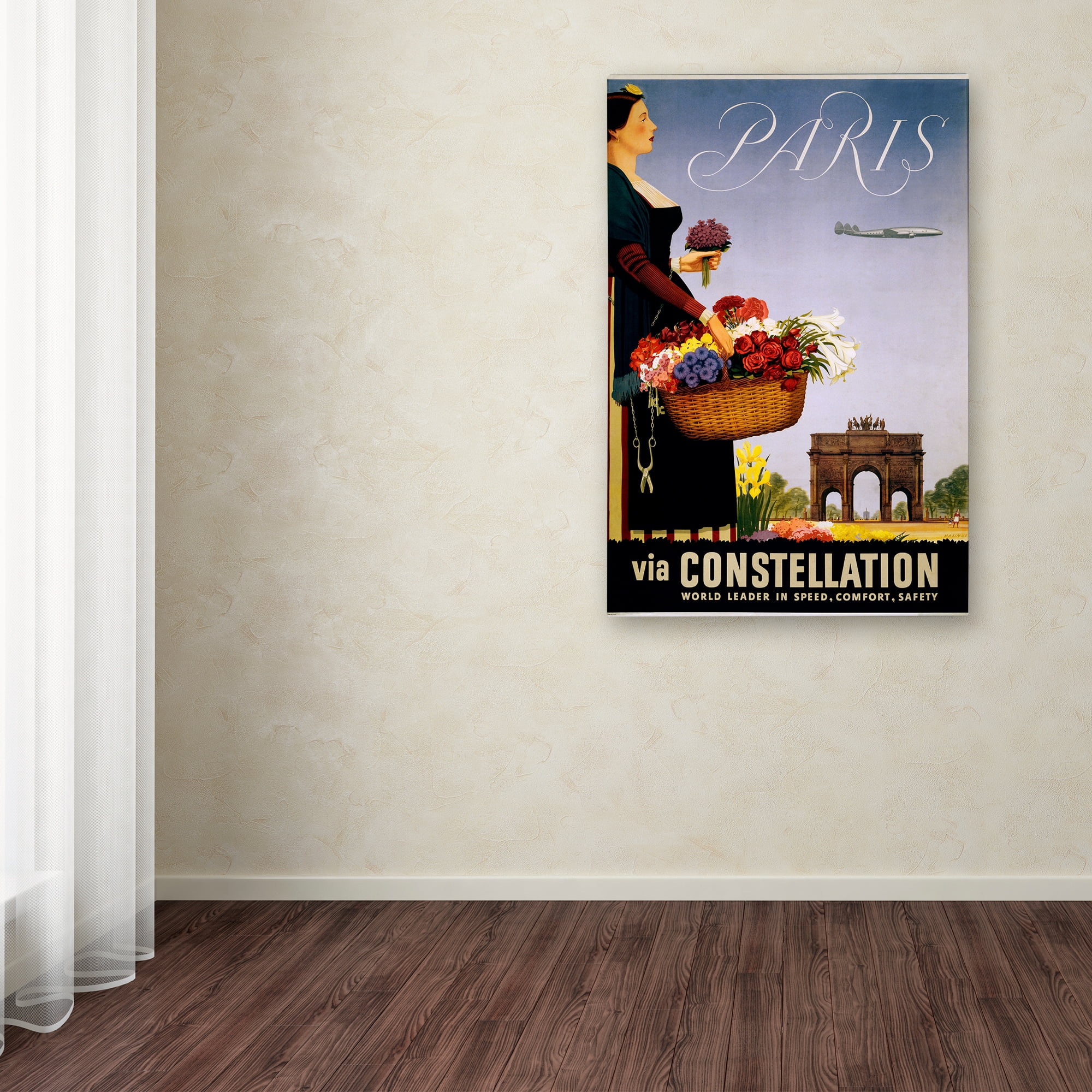 Travel 9' Canvas Art by Vintage Lavoie