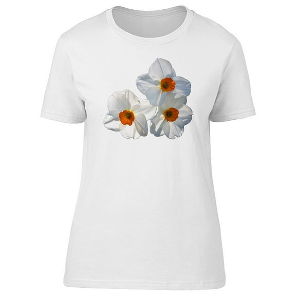 Three White Flowers Tee Women's -Image by Shutterstock