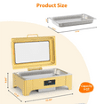 thumbnail image 2 of Electric Chafing Dish, 9 QT Full Size Touch Screen Chafing Dishes for Buffet Roll Top Set Food Servers and Warmer with Glass Lid for Catering,Gold, 2 of 7
