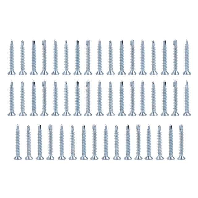 Selfdrilling Screw,50pcs M4.2 Flat Head Selftapping Screw Screw Fastener Enhanced Features