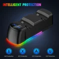 thumbnail image 3 of 2 Pack Controllers with Charging Dock Station for PS4 Controller, Wireless Controller Compatible with PS4/Pro/Slim Consoles, with LED Charging Dock, Black, 3 of 7