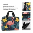 thumbnail image 4 of FORMRS 16" Laptop Bag Carrying Sleeve Case with Handle Travel Shoulder Briefcase, Pink Floral Flamingo, 4 of 8