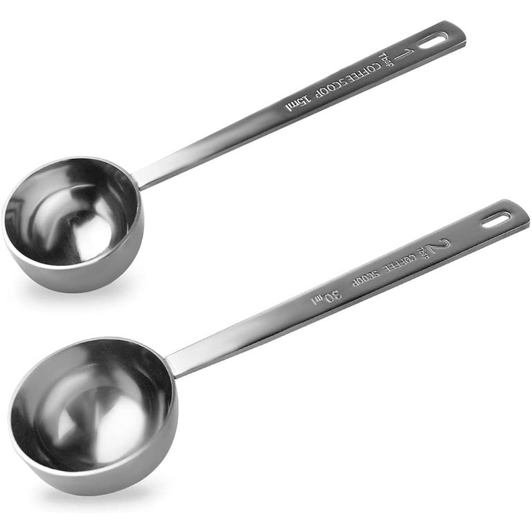 2Pcs Stainless Steel Coffee Measuring Scoop 1/8 Cup 30ml Measuring  Tablespoon Table Spoon for Coffee Bean Milk Powder Tea hot - AliExpress
