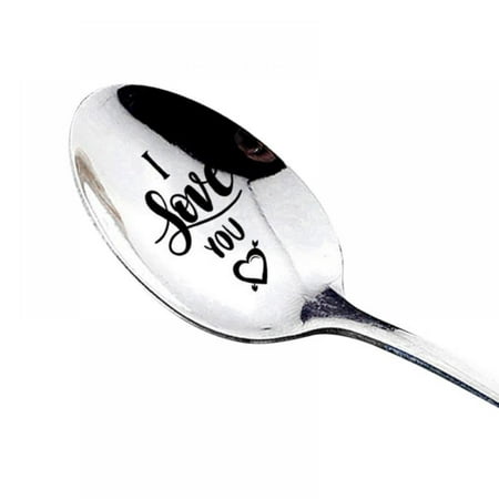 

Friendship Gift - Love - Mine - Valentine - Gift for him - Gift for Friends Who are Moving Away - Steeliness Steel Spoon with Messages