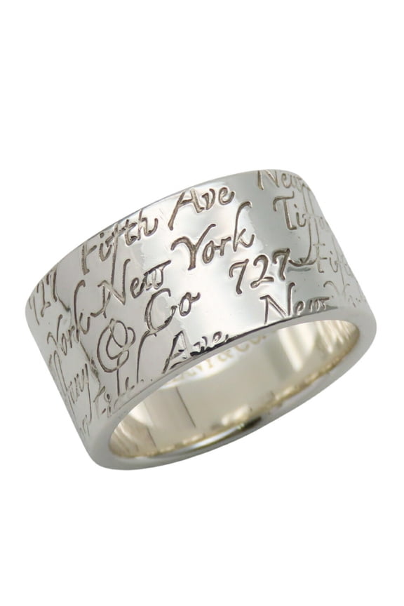 Pre-Owned Tiffany & Co. Notes Wide New York Ring, SV925, approximately 8.0g, silver,... (Good)