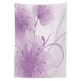 thumbnail image 3 of Ambesonne Modern Tablecloth Rectangular Table Cover, Swirling Ornaments Dots Art, 60"x90", Pale Purple and White, 3 of 4