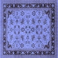 thumbnail image 1 of Ahgly Company Machine Washable Indoor Square Oriental Blue Traditional Area Rugs, 8' Square, 1 of 4