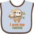 thumbnail image 3 of Inktastic Cute Sloth I Love My Nanny Boys or Girls Baby Bib, 3 of 4