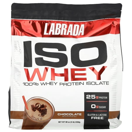 Labrada Nutrition ISO Whey, 100% Whey Protein Isolate, Chocolate, 5 lb (2,268 g)