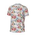 thumbnail image 6 of Wukai Rose Flowers Print Men's Short-Sleeved Mesh T-Shirt,Quick-Dry Short Sleeve Workout T-Shirt-6X-Large, 6 of 8