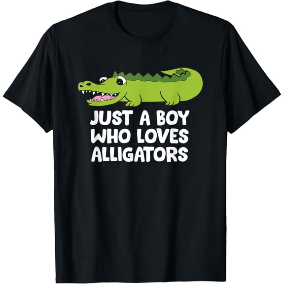 Just A Boy Who Loves Alligators Crocodile T-Shirt
