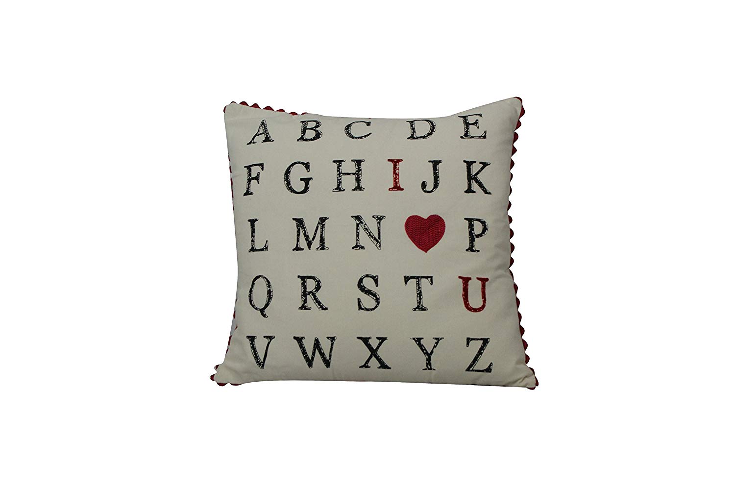 Typo Alphabet Decorative Cushion, 20" x 20"