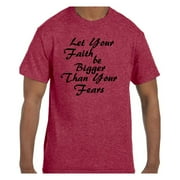 Christian Religous Tshirt Let Your Faith be Bigger Than Your Fears